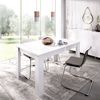 Mesa Extensible Comedor Cocina - Dine - 77x140-190x90 - Blanco Brillo