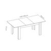 Mesa Extensible Comedor Cocina - Dine - 77x140-190x90 - Blanco Brillo