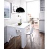 Mesa Extensible Comedor Cocina - Kiona - 77x54-239x90 - Blanco Brillo