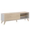 Mueble Bajo Tv - Ness - 47x155x43 - Blanco / Natural