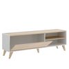 Mueble Bajo Tv - Ness - 47x155x43 - Blanco / Natural