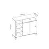 Mueble Auxiliar De Cocina - Wok - 102x120x40 - Blanco / Natural