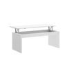 Mesa De Centro Elevable - Side - 43x102x50 - Blanco Brillo