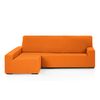 Funda De Sofá Chaise Longue Modelo Emilia:color - Naranja, Posición Chaise Longe - Brazo Izquierdo Largo