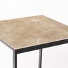 Mesa Cerámica Smart Noce 90x90x75cm Negra, Apta Para Interior Y Exterior, Superficie Porcelánica Y Estructura De Acero Smartile