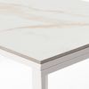 Mesa Cerámica Smart Gold 90x90x75cm Blanca, Apta Para Interior Y Exterior, Superficie Porcelánica Y Estructura De Acero Smartile