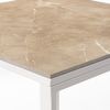 Mesa Cerámica Smart Noce 90x90x75cm Blanca, Apta Para Interior Y Exterior, Superficie Porcelánica Y Estructura De Acero Smartile