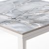 Mesa Cerámica Smart Smerato 75x75x75cm Blanca, Apta Para Interior Y Exterior, Superficie Porcelánica Y Estructura De Acero Smartile