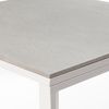 Mesa Cerámica Smart White Almond 75x75x75cm Blanca, Apta Para Interior Y Exterior, Superficie Porcelánica Y Estructura De Acero Smartile