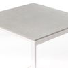 Mesa Cerámica Smart White Almond 75x75x75cm Blanca, Apta Para Interior Y Exterior, Superficie Porcelánica Y Estructura De Acero Smartile