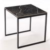 Mesa Cerámica Smart Black Matt 75x75x75cm Negra, Apta Para Interior Y Exterior, Superficie Porcelánica Y Estructura De Acero Smartile