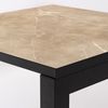 Mesa Cerámica Luxury Noce 75x75x75cm Negra, Apta Para Interior Y Exterior, Superficie Porcelánica Y Estructura De Acero Smartile