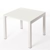 Mesa De Cerámica Luxury White Frost 75x75x75cm Blanca, Apta Para Interior Y Exterior, Superficie Porcelánica Y Estructura De Acero Smartile