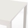 Mesa De Cerámica Luxury White Frost 75x75x75cm Blanca, Apta Para Interior Y Exterior, Superficie Porcelánica Y Estructura De Acero Smartile