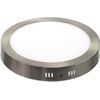 Downlight Led 12w Luz Neutra 4200k. Redondo De Superficie Acabado Acero