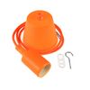 Lampara Colgante Base, Cable Y Portamparas Naranja E27