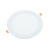 2x Downlight Led 18w Redondo, Plano De Empotrar Aro De Aluminio Blanco Mate, Luz Blanca Neutra 4200k, Hueco De 200-205mm