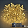 Guirnalda Micro Led, 200 Leds Blanco Cálido 3000k, 3m Cable Efecto Alambre Plateado, Transformador 12v Incluido