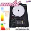 Kit Neon Led Flexible 5m Blanco Frío 6000k Decorativo 12vdc 6 * 12mm Incluye Transformador Y 1m Cable