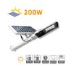 Farola Led 200w Solar Exterior Ip65 Panel Orientable 25w 200 Leds 2500 Lúmenes, 6000k Blanco Frío Batería Ion-litio