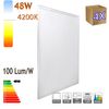 Pack X4 Panel Led, 60x60cm, Potencia 48w, Color Blanco Neutro 4200k, 3900 Lúmenes, Marco Blanco, Para Empotrar En Falso Techo, Driver Incluido