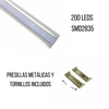 Pack X10 Regletas Led Slim Con Tiras De Led Integradas 36w, Color Blanco Frío 6000k, 120cm