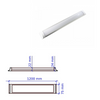 Pack X10 Regletas Led Slim Con Tiras De Led Integradas 36w, Color Blanco Frío 6000k, 120cm