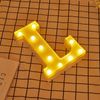 Letra Led "l" Iluminada Con Luz Blanca Cálida, Altura 22cm, Funcionamiento A Pilas 2*aa