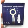 Pack X 2 Tapón Botella 20 Leds Usb Recargable Con Guirnalda Led 2 Metros Blanco Cálido 3000k