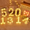 Letras Led "&" Símbolo Iluminado Con Luz Blanca Cálida, Altura 22cm, Funcionamiento A Pilas 2*aa