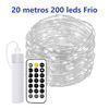 Guirnalda Luces Usb Recargable 20m 200leds Frio Con Mando 1800ma Bateria