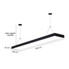 Regleta Lineal Metálica 60w 1200x200mm Superficie/colgar 4200k