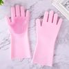 183693 Guantes De Silicona 2 En 1 Con Esponja Glove Better Multifuncional | Rosa