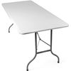 Mesa Blanca Plegable Transportable Silvera Con Asa 180 X 75 X 74 Cm