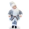 144197 Papá Noel Vestido Gris 45hcm Con Mecanismo Carillón, Sonidos Y Movimiento