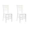 Juego De 2 Sillas Chiavari Blancas Classic Design Ideal Para Caterings Vintage