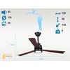 Ventilador De Techo Ø132 Cm Con Led Y Wifi Reversible Hypersilence