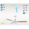 Ventilador De Techo Ø132 Cm Con Led Y Wifi Reversible Hypersilence