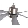 Ventilador De Techo Dc Plata Con Aspas De 166cm Y Luz Para 60m2