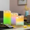 Velas Led Multicolor Efecto Llama Con Mando Lendles Innovagoods 3 Unidades