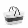 Cesta De Picnic Plegable Con Tapa-mesa Polipropileno 47,3 X 9-24,5 X 29 Cm - Innovagoods. Blanco