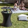 Mesa Nevera Para Jardín 3 En 1 Polietileno - Innovagoods. Negro