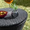 Mesa Nevera Para Jardín 3 En 1 Polietileno - Innovagoods. Negro