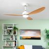 Ventilador De Techo Con Luz Led Y 3 Aspas Abs Wuled Innovagoods Madera 36 W 52" Ø132 Cm