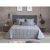 Colcha Bouti Jacquard Para Invierno Con Relleno Morella Gris Para Cama De 105 Cm