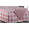 Edredon Conforter Infantil Vichy Rosa Para Cama De 135 Cm