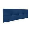 Cabecero De Polipiel Con Botones 145x50cm Camas 135/140 - Azul