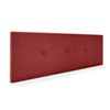 Cabecero De Tela Aqualine Liso Con Botones 135x50cm Camas 120/135 - Rojo