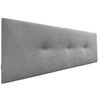 Cabecero De Tela Aqualine Liso Con Botones 135x50cm Camas 120/135 - Gris