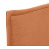 Cabecero De Lino Natural Liso Con Ribete Hasta El Suelo 110x120cm Camas 105 - Naranja